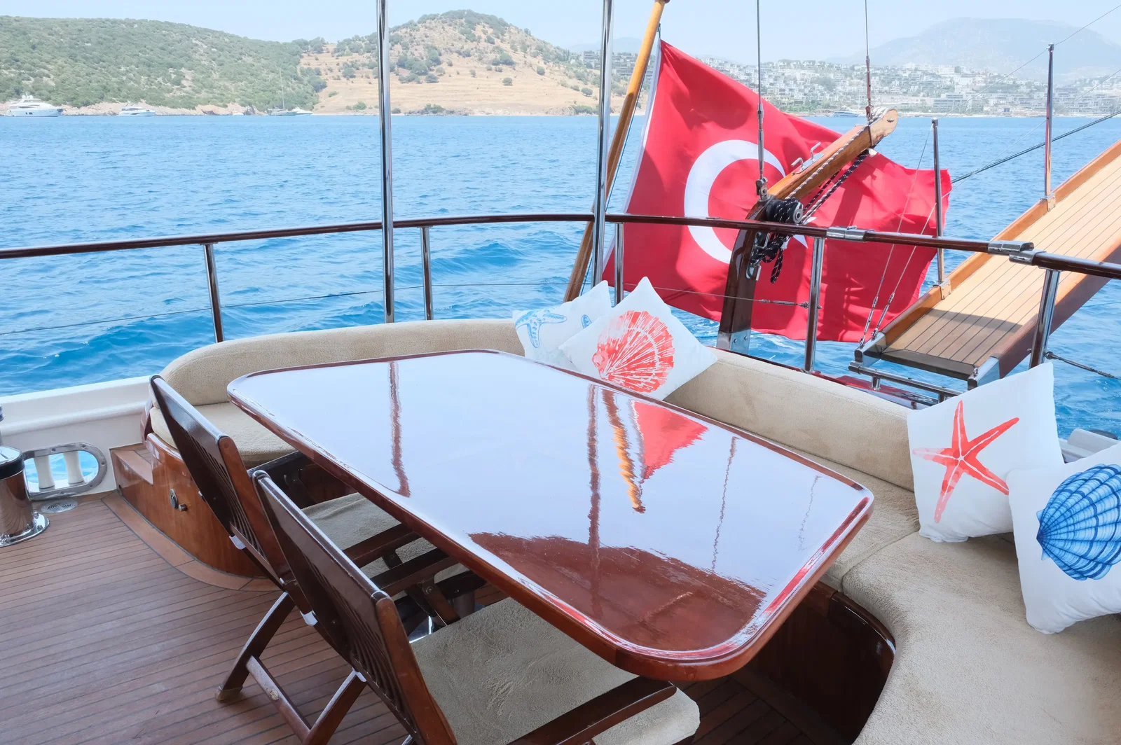 Deck of a Vega yacht